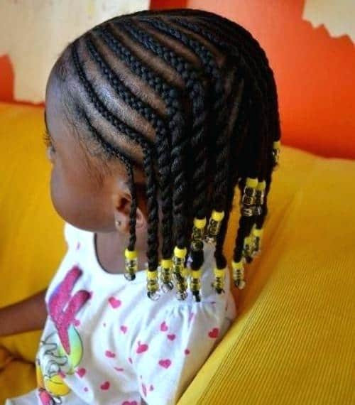 Little Black Girl Braid Hairstyles With Beads
 Braids with beads for black little girl 10 Elegant Little