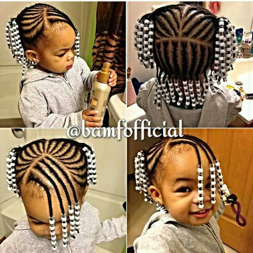 Little Black Girl Braid Hairstyles With Beads
 Braids and beads