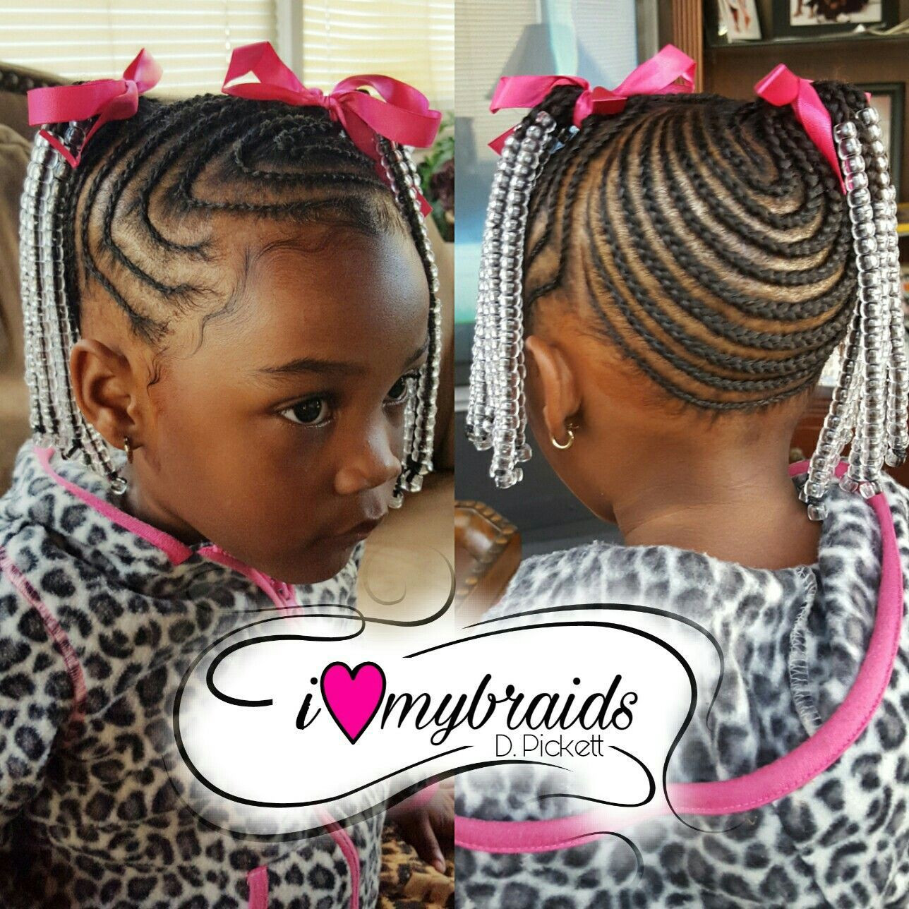 Little Black Girl Braid Hairstyles With Beads
 Kids hair Braids Little Girls braids Black hair Braids