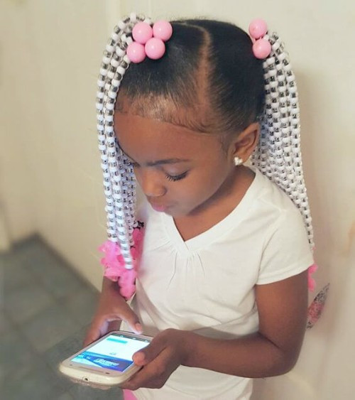 Little Black Girl Braid Hairstyles With Beads
 22 Adorable Braids with Beads Hairstyles for Black Kids