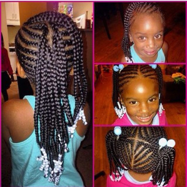 Little Black Girl Braid Hairstyles With Beads
 38 Braids with Beads Hairstyles For Young Black Girls