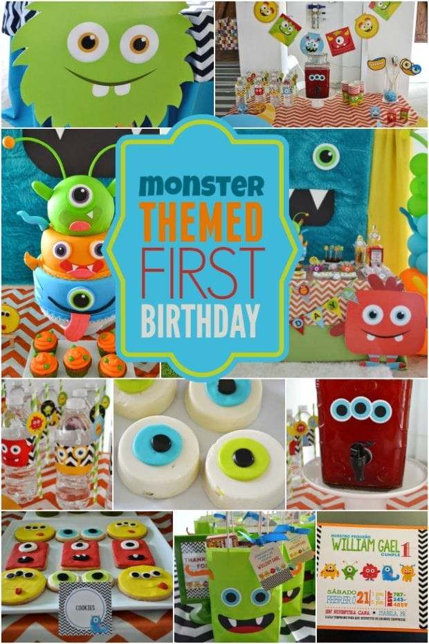 Little Boy First Birthday Party Ideas
 A Little Monster Themed Boy s 1st Birthday