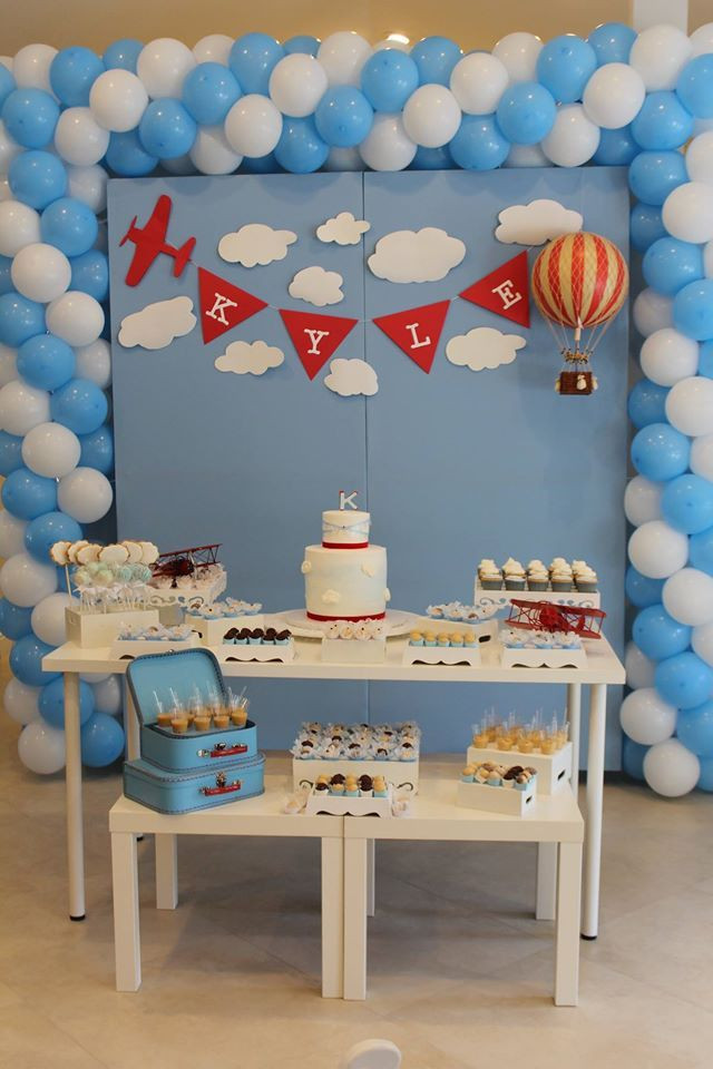 Little Boy First Birthday Party Ideas
 First birthday party Time flies Thank heaven for little