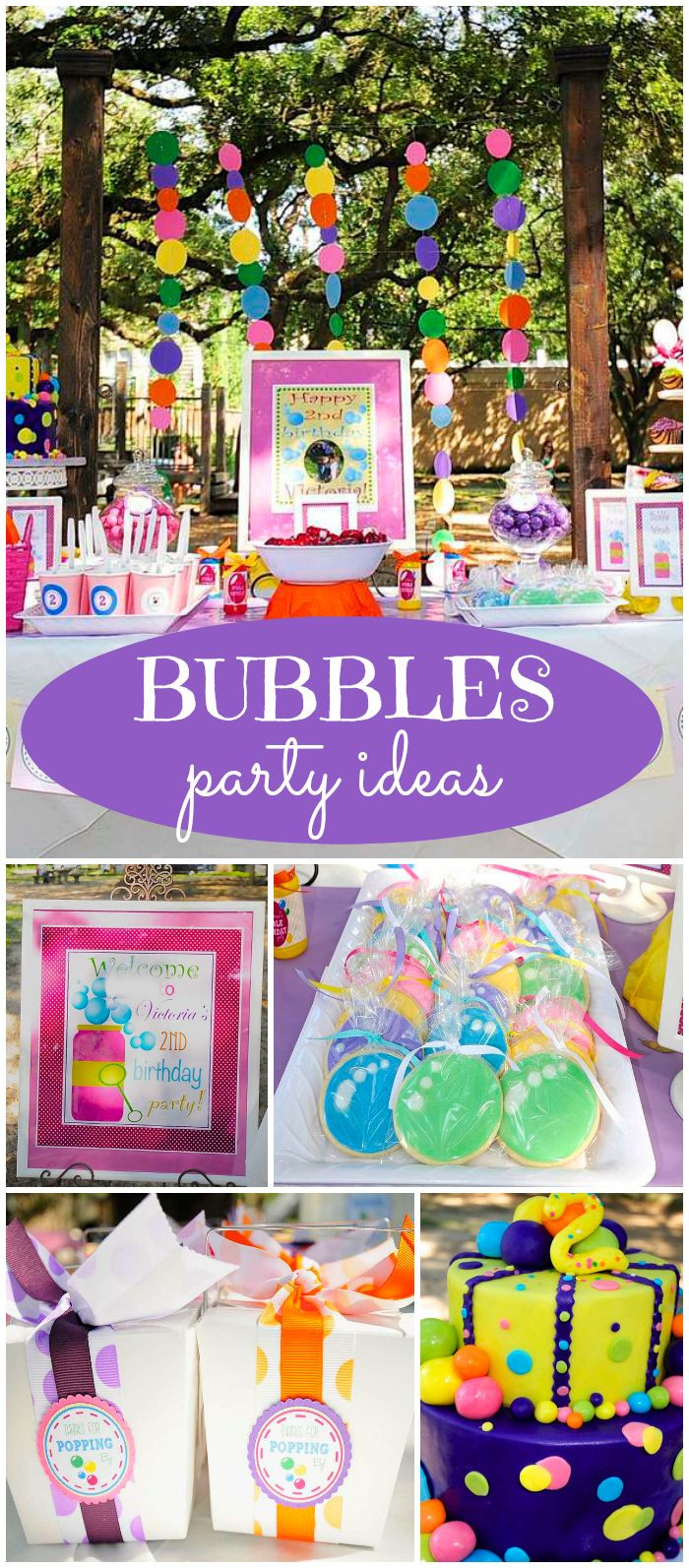 Little Girl 2Nd Birthday Party Ideas
 A bubble party is such a fun theme for a toddler s