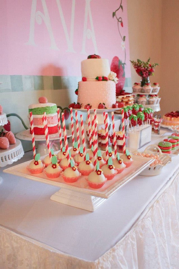 Little Girl 2Nd Birthday Party Ideas
 Kara s Party Ideas Strawberry Shortcake Girl 2nd Birthday