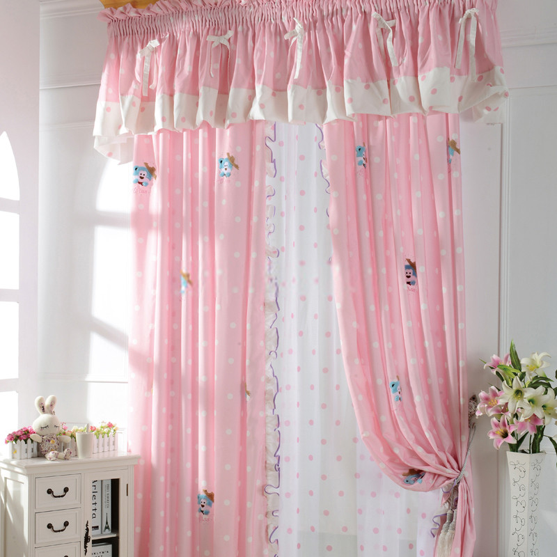 Little Girls Bedroom Curtains
 Cute Patterned Pink kids room curtains for little girls