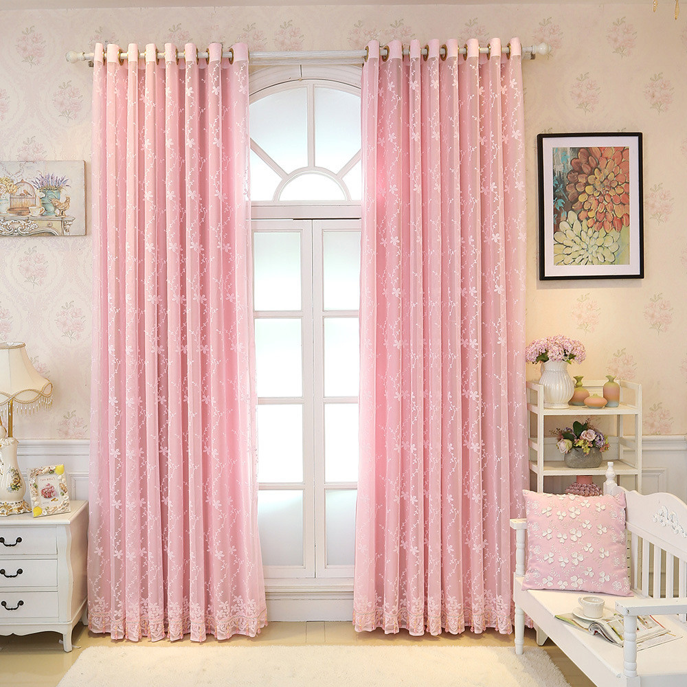 Little Girls Bedroom Curtains
 Princess Baby Light Pink Curtains Blackout Drapes Sheer