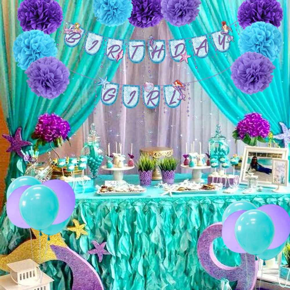 Little Mermaid Theme Party Ideas
 Little Mermaid Ceiling Hanging Swirl Theme Party Supplies