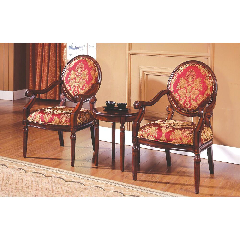 Living Room Chair Set
 Astoria Grand Ambassador 3 Pieces Living Room Arm Chair