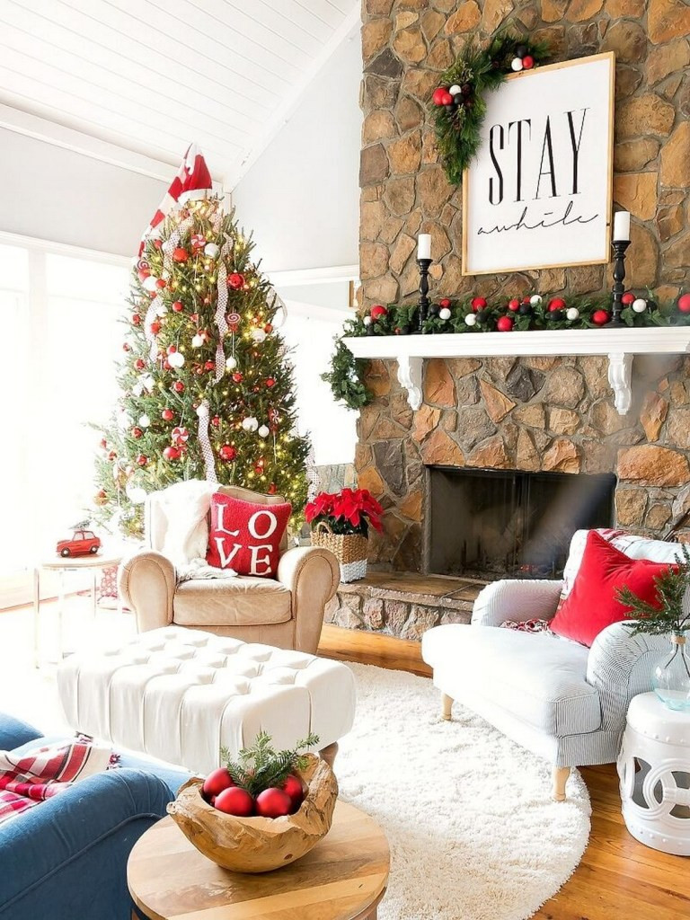 Living Room Decor For Christmas
 32 Wonderful and Beautiful Christmas Living Room Decor Ideas