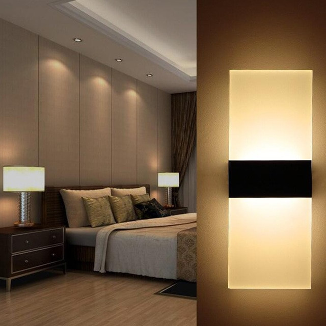 Living Room Wall Lights
 Modern LED Wall Lamp Acryl Metal Home Lighting Bedroom