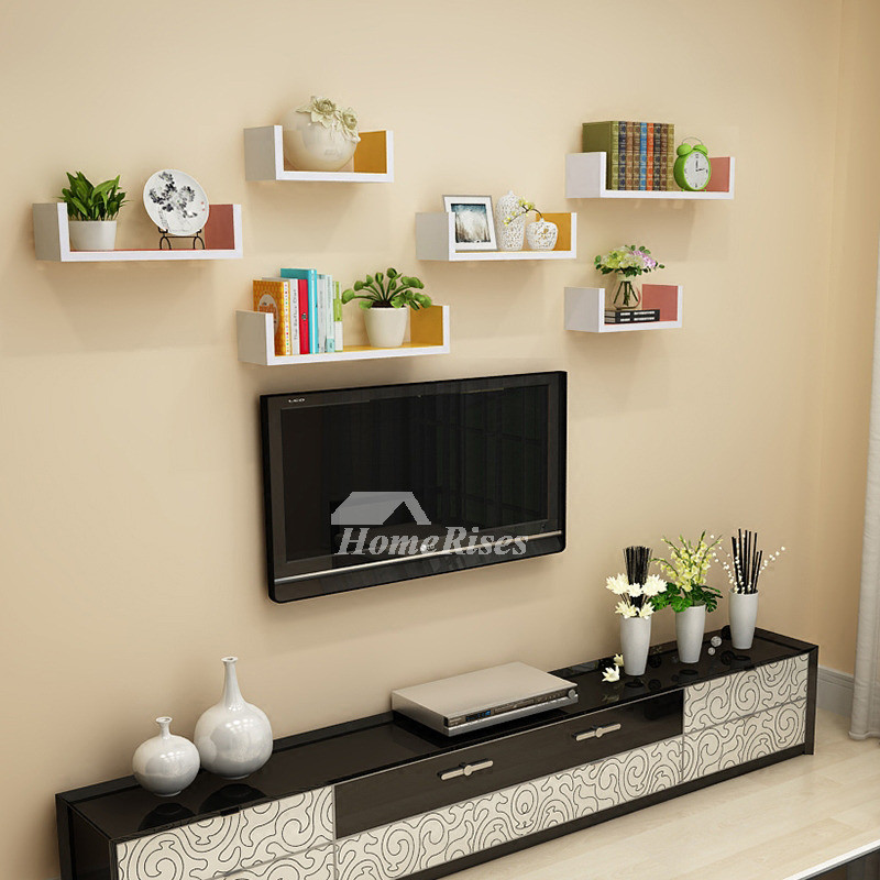 Living Room Wall Shelves
 Wall Book Shelves Wooden Living Room Modern Design Rectangular