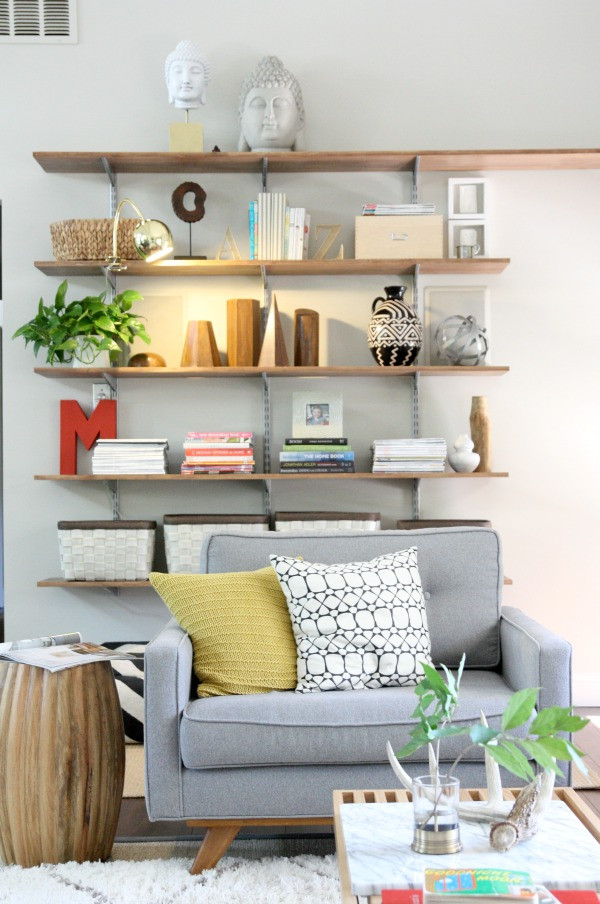 Living Room Wall Shelves
 A Light for the Living Room Shelves