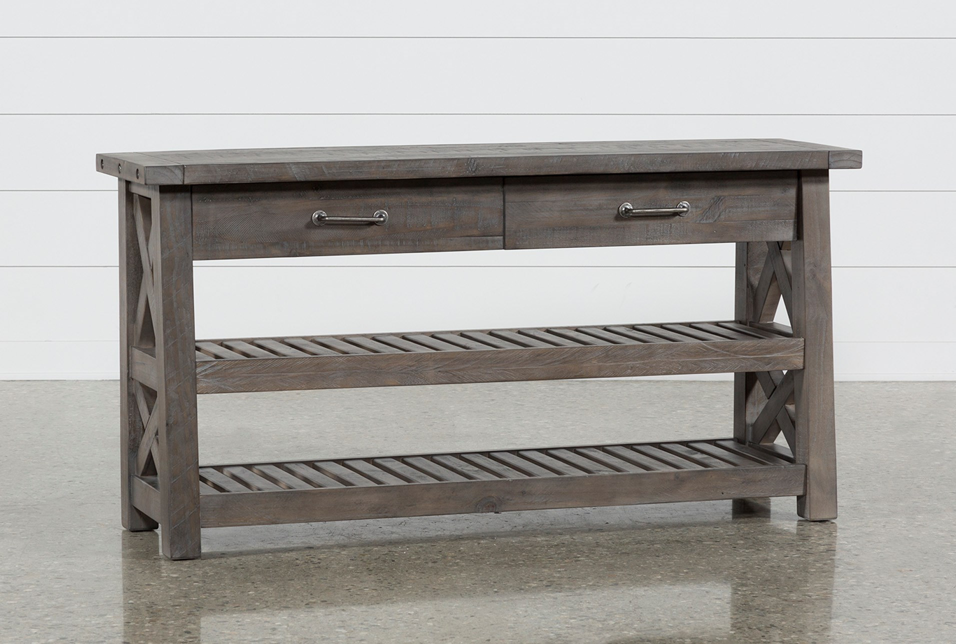 Living Spaces Sofa Table
 Jaxon Grey Sofa Table