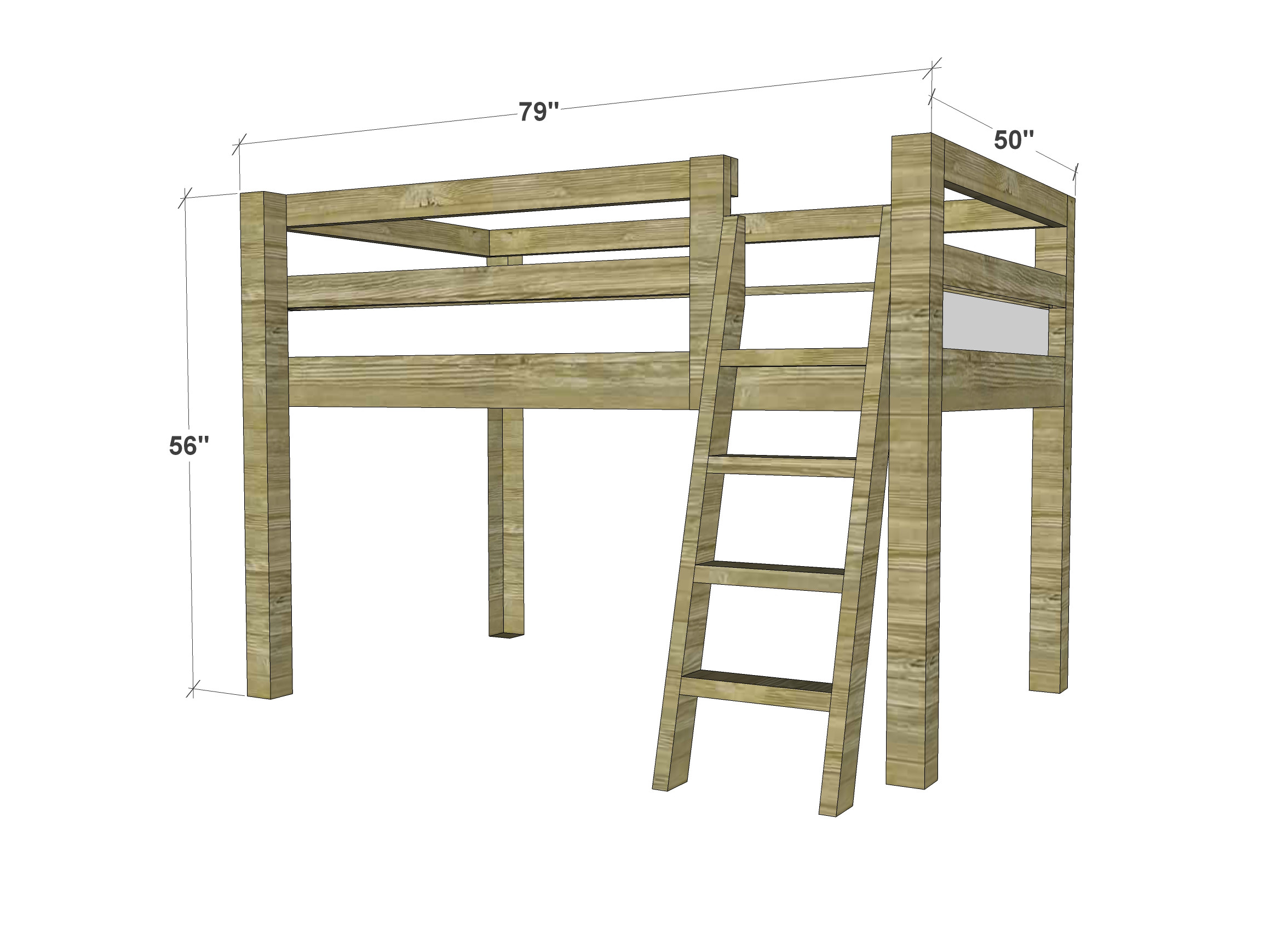Loft Bed Plans DIY
 Free Woodworking Plans to Build a Twin Low Loft Bunk Bed