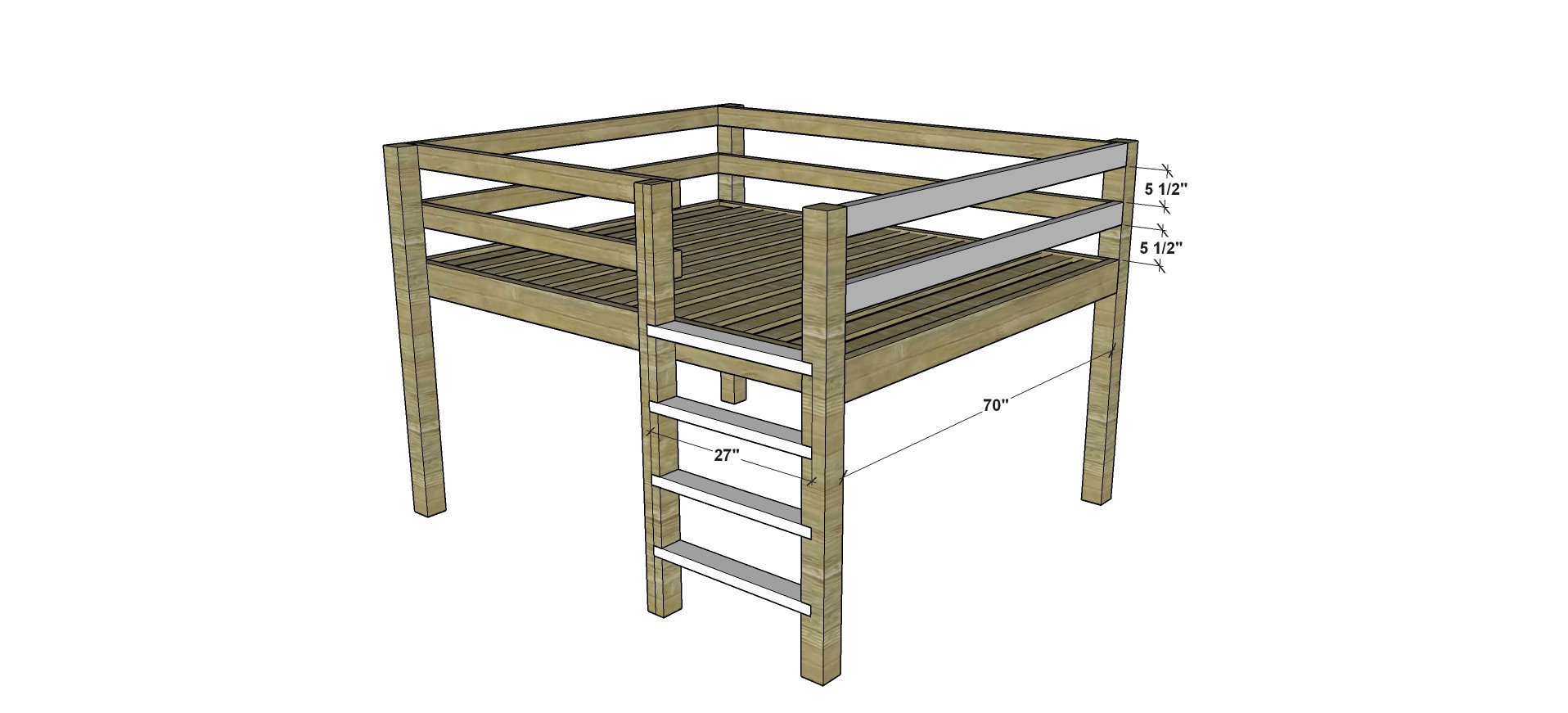 Loft Bed Plans DIY
 Free DIY Furniture Plans How to Build a Queen Sized Low