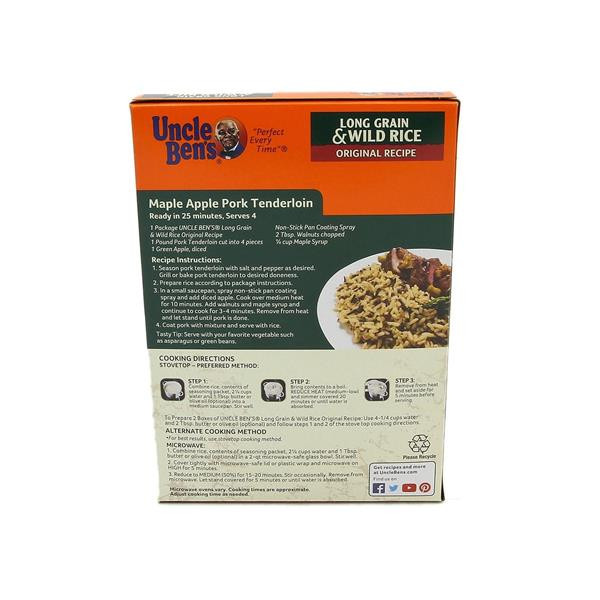 Long Grain And Wild Rice
 Uncle Ben s Flavored Grains Original Recipe Long Grain