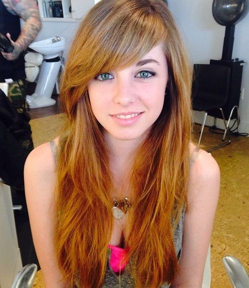 Long Hairstyles With Side Bangs
 40 Cute and Effortless Long Layered Haircuts with Bangs