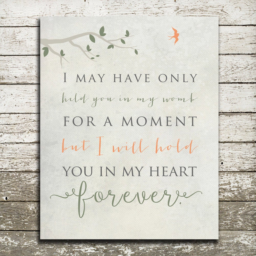 Loss Of A Baby Quotes
 Baby Memorial Infant Loss Death of Loved e Miscarriage