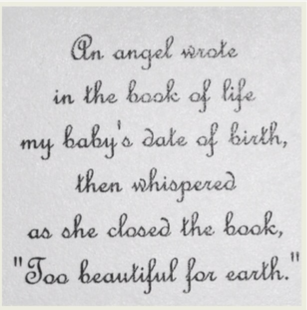 Loss Of A Baby Quotes
 Baby Loss Poems And Quotes QuotesGram