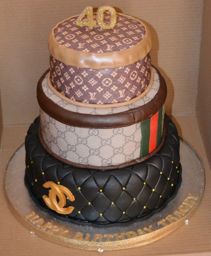 Louis Vuitton Birthday Cake
 Chanel Gucci And Louis Vuitton 3 Tier Cake CakeCentral