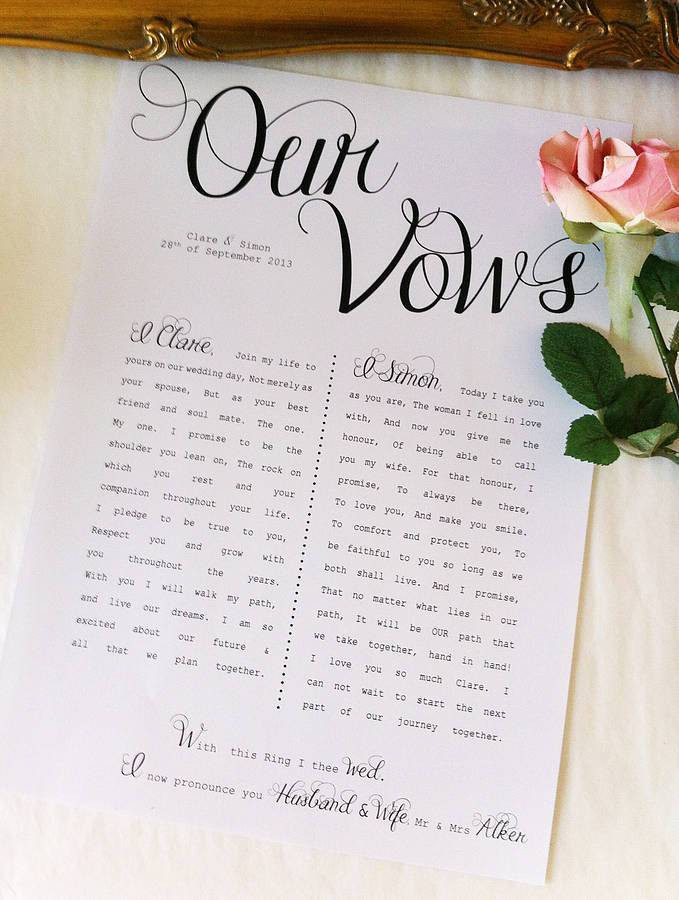 Love Wedding Vows
 To Have and To Hold Writing Your Wedding Vows