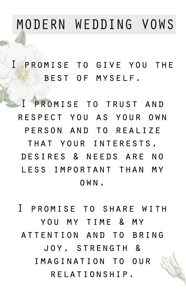 Love Wedding Vows
 Best 25 Modern wedding vows ideas on Pinterest