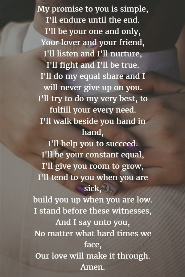 Love Wedding Vows
 22 Examples About How to Write Personalized Wedding Vows