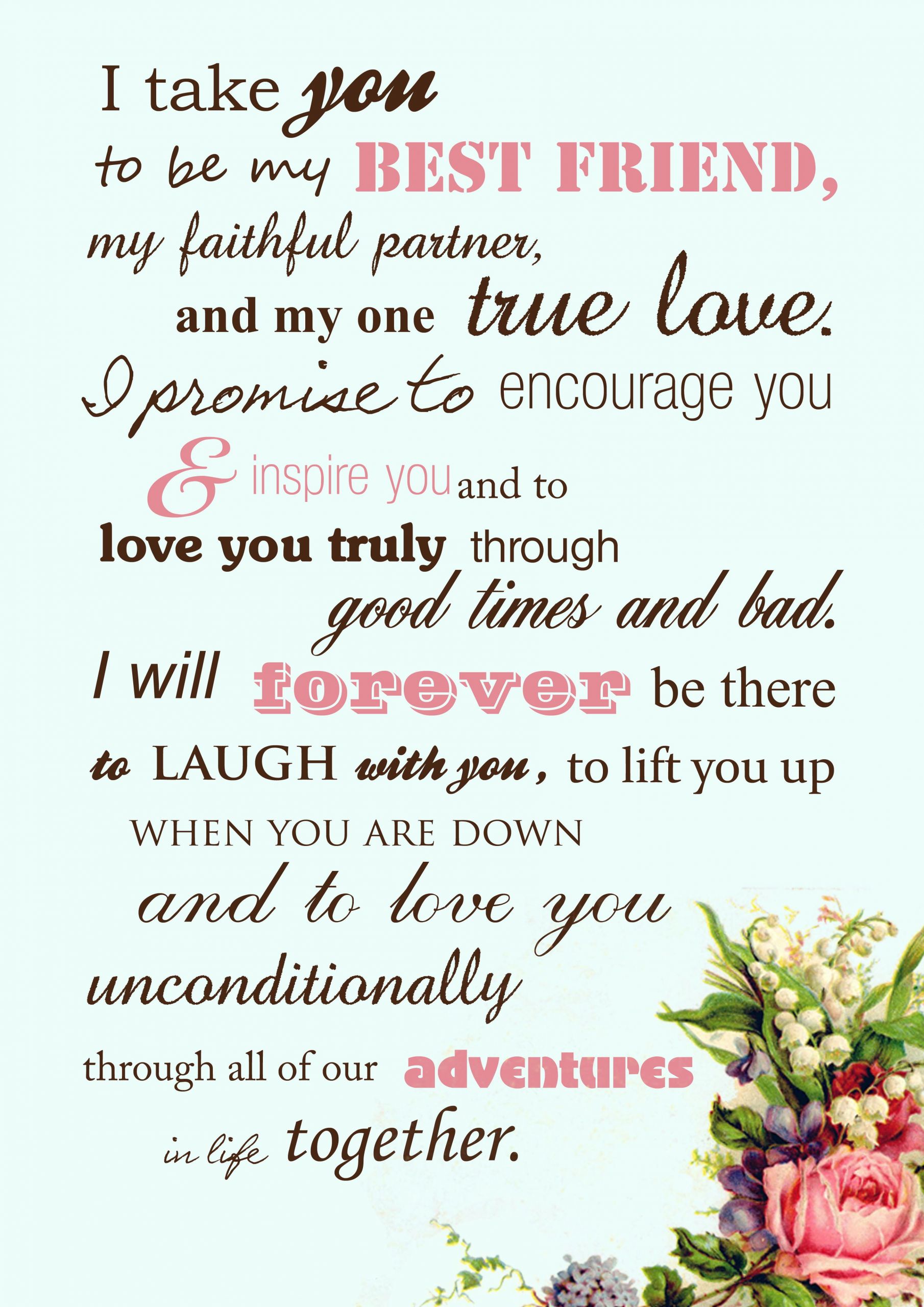 Love Wedding Vows
 Others Sensational Non Traditional Wedding Vows Ideas