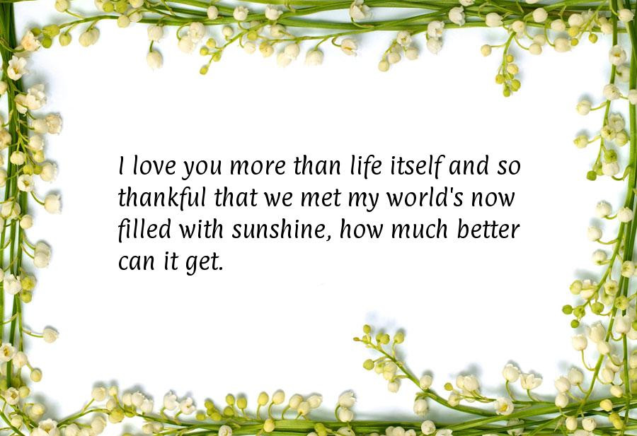 Love You More Than Life Quotes
 Anniversary Quotes for Husband