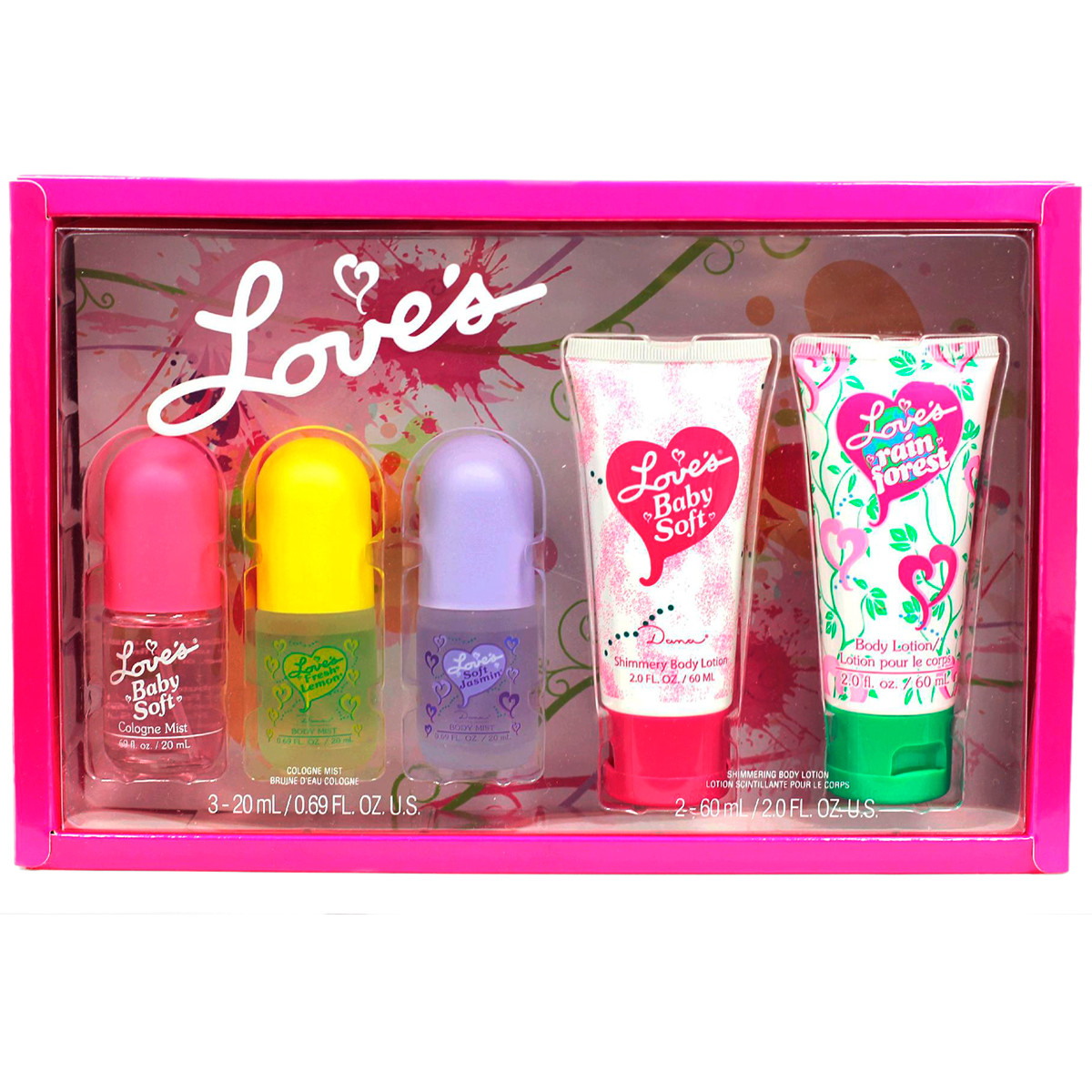 Loves Baby Soft Perfume Gift Sets
 5pc Dana Loves Baby Soft Gift Box Set Cologne Lotion Lemon