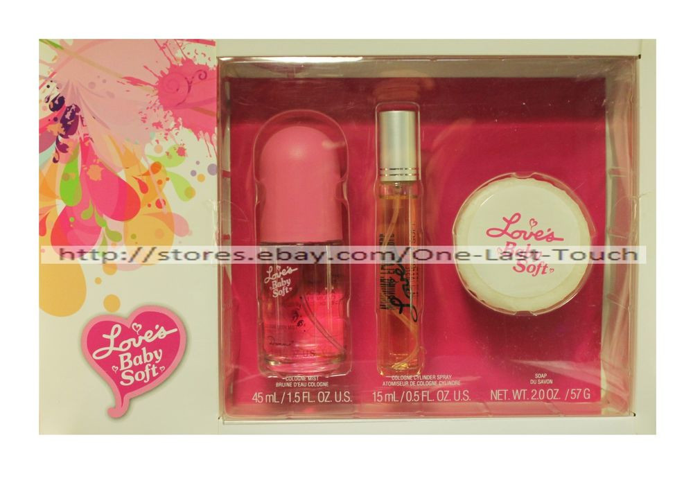 Loves Baby Soft Perfume Gift Sets
 LOVE S 3pc Gift Set BABY SOFT Cologne Mist Cylinder Spray