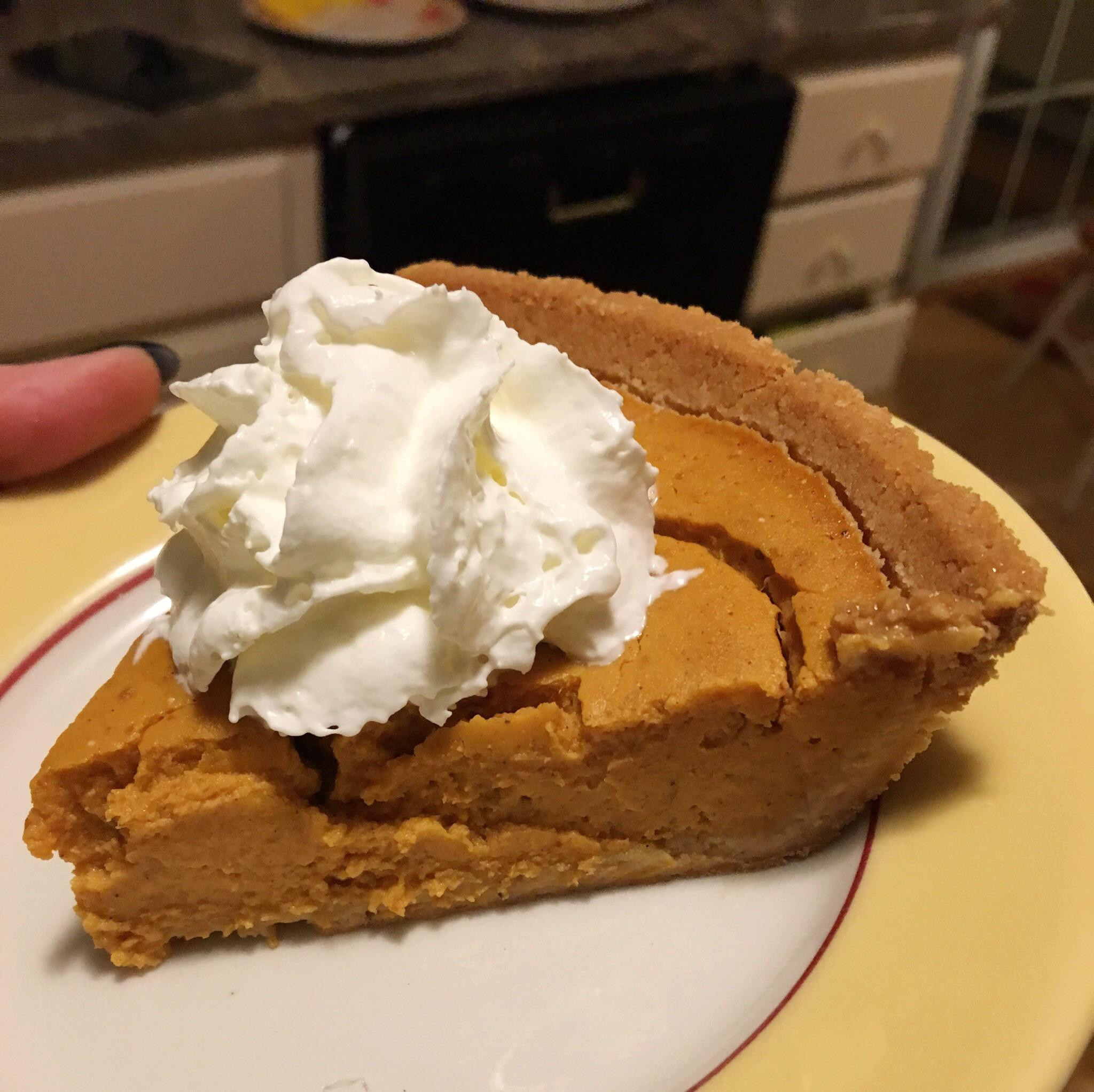 Low Calorie Pumpkin Pie
 Low calorie pumpkin pie experiment came out great 143