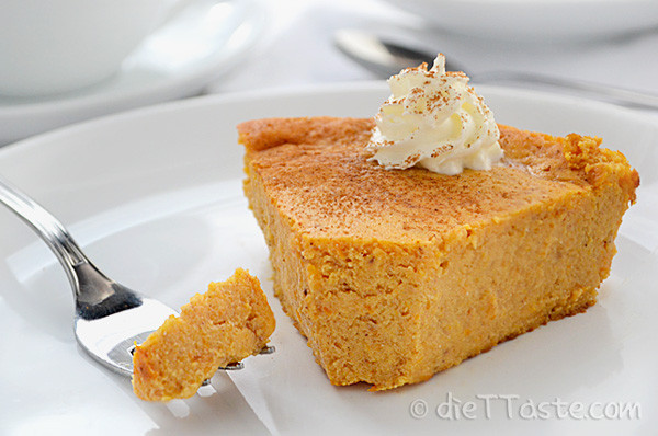 Low Calorie Pumpkin Pie
 Crustless Pumpkin Pie