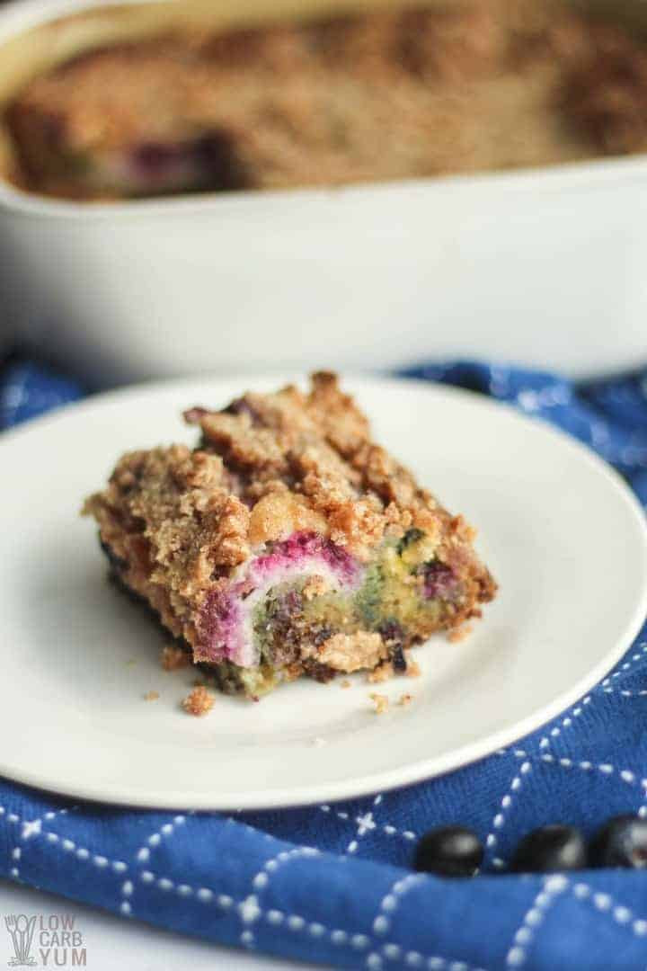 Low Carb Coffee Cake
 Blueberry Low Carb Keto Gluten Free Coffee Cake