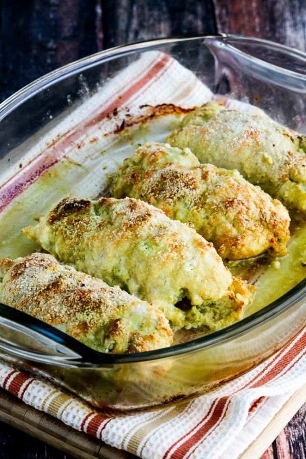 Low Carb Pesto Recipes
 Low Carb Baked Chicken Stuffed with Pesto and Cheese