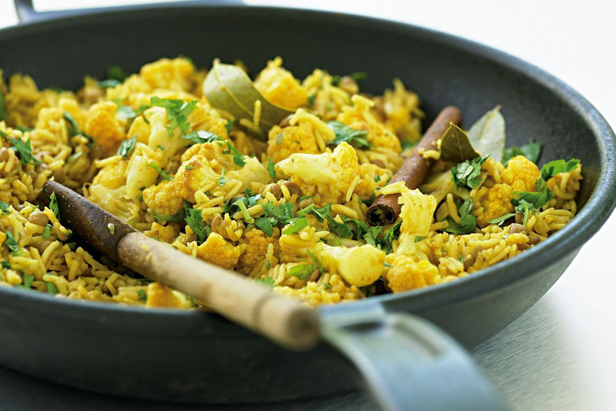 Low Cholesterol Vegetarian Recipes
 Lentil and cauliflower pilaf low fat Recipes