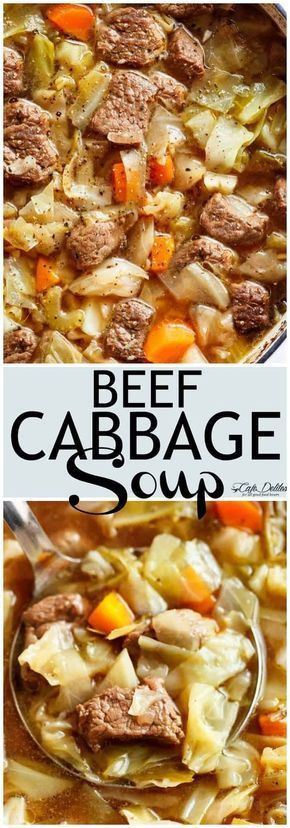 Low Fat Cabbage Recipes
Beef Cabbage Soup is quick to make healthy low in carbs
