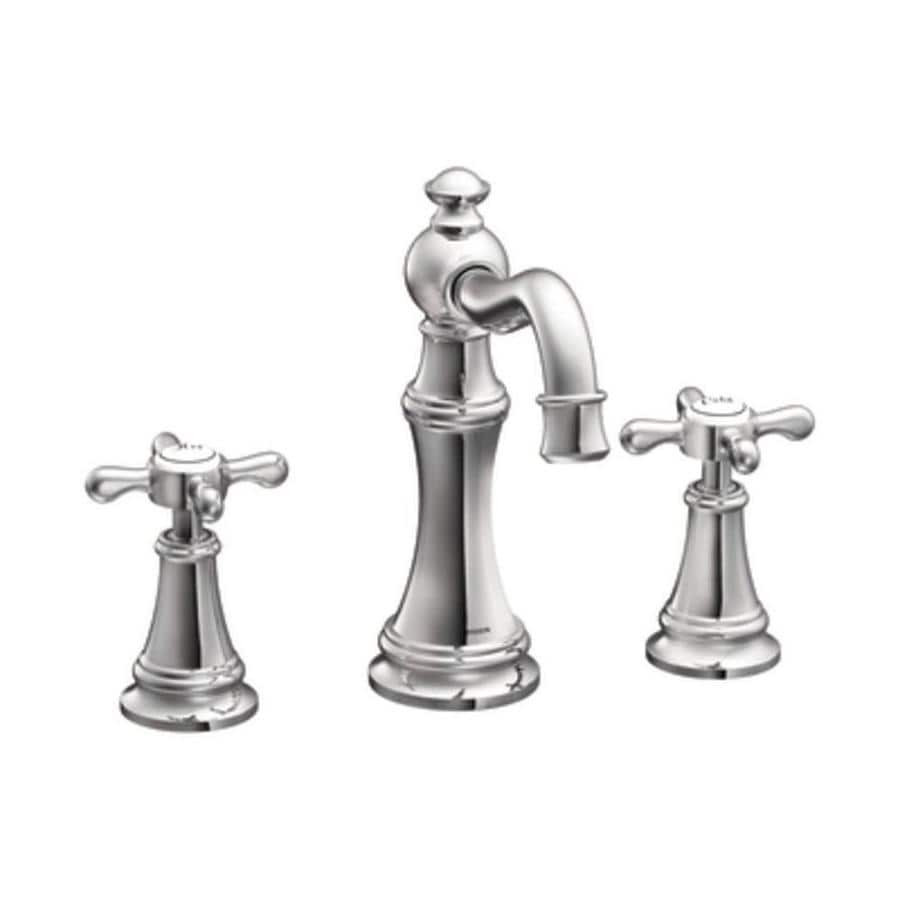 Lowes Bathroom Shower Faucets
 Chrome 2Handle Widespread WaterSense Bathroom Faucet at