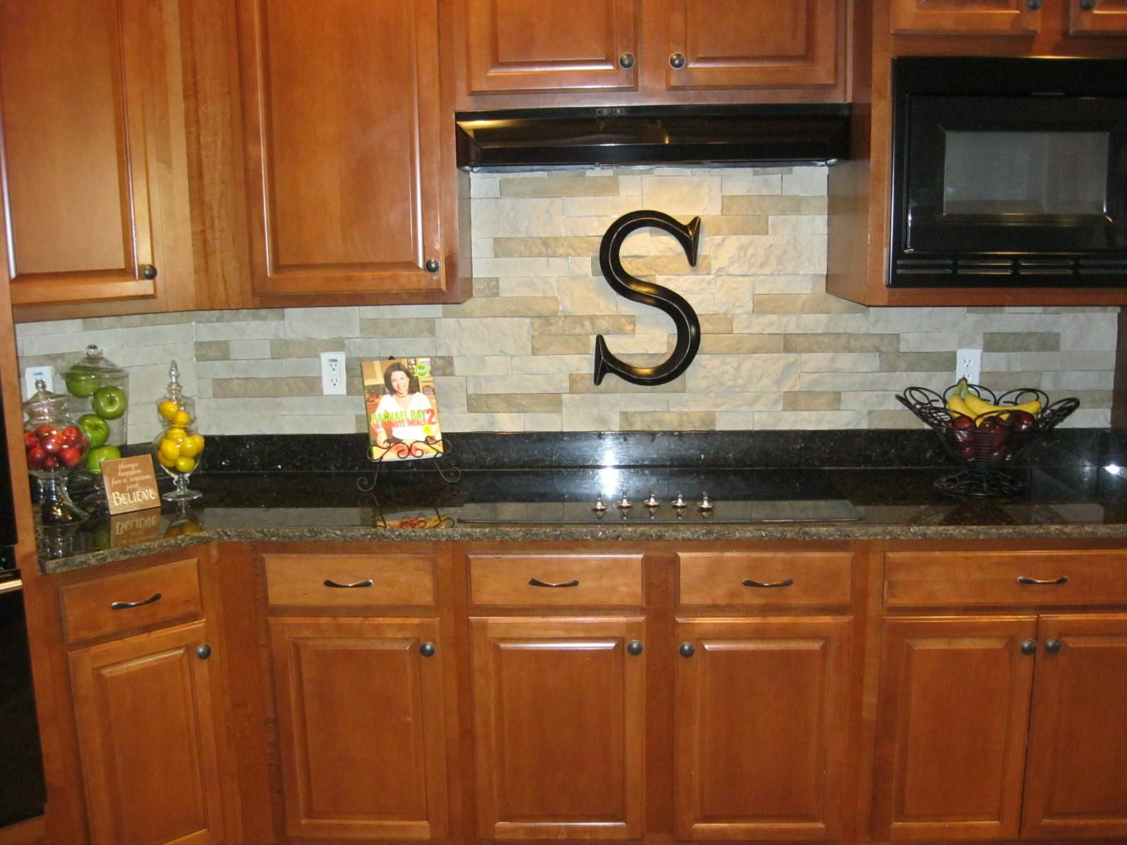 Lowes Kitchen Backsplash Designs
 Our new stacked stone backsplash We used AirStone sold at