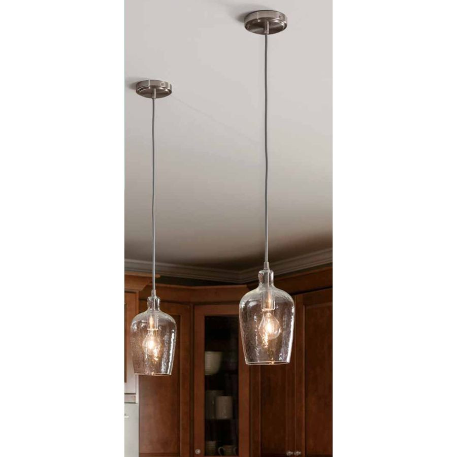 Lowes Kitchen Island Lighting
 Shop allen roth 6 in W Brushed Nickel Mini Pendant Light