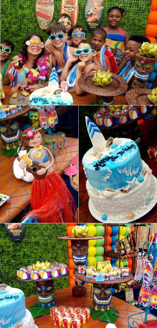 Luau Pool Party Ideas
 Kara s Party Ideas Luau Beach Surf Swim Pool party idea