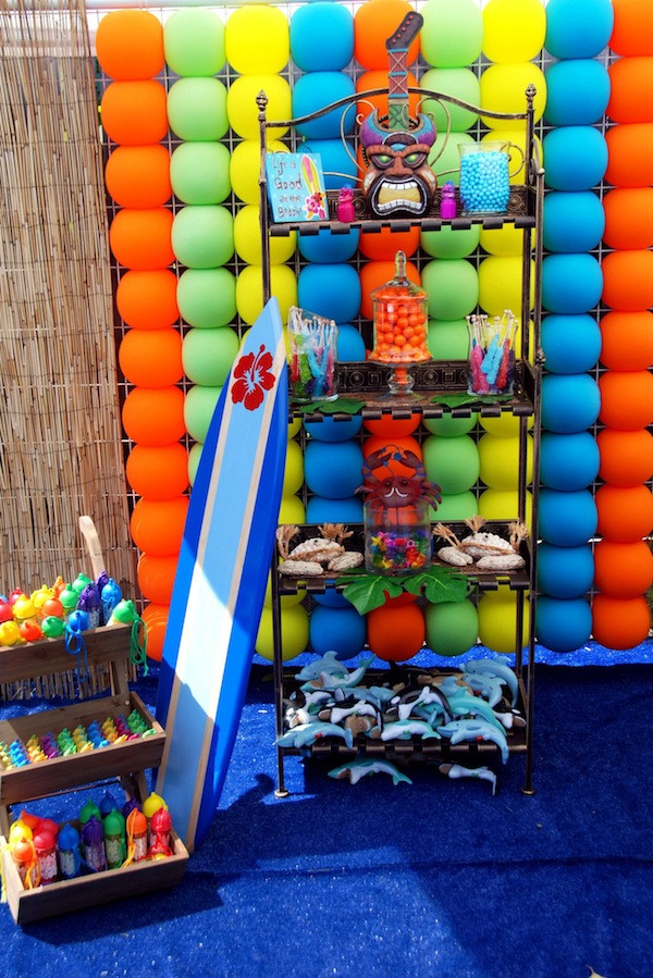 Luau Pool Party Ideas
 Kara s Party Ideas Luau Beach Surf Swim Pool party idea