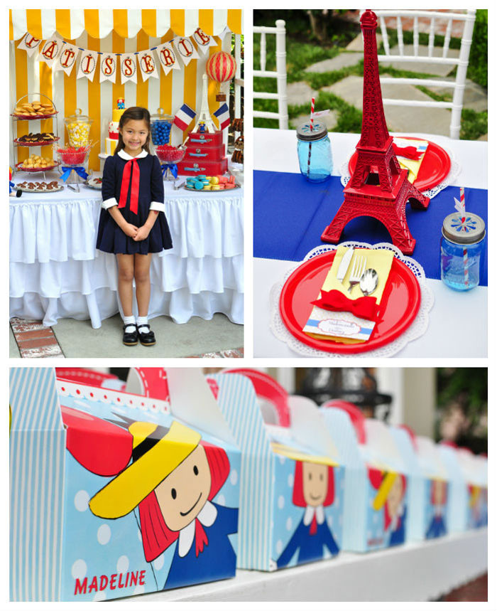 Madeline Birthday Party
 Kara s Party Ideas Madeline In Paris Themed Birthday Party