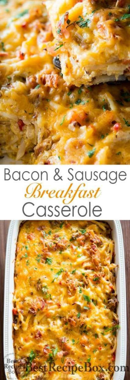 Make Ahead Breakfast Burritos With Hash Browns
 Breakfast Casserole Sausage Hash Browns Bacon 49 Ideas
