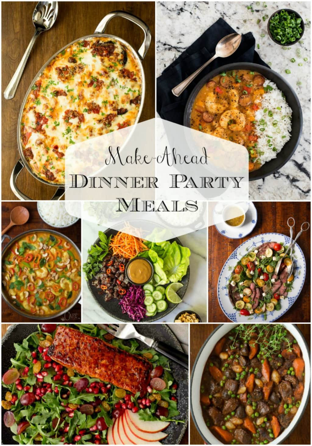 Make Ahead Dinner Parties
 Make Ahead Dinner Party Meals