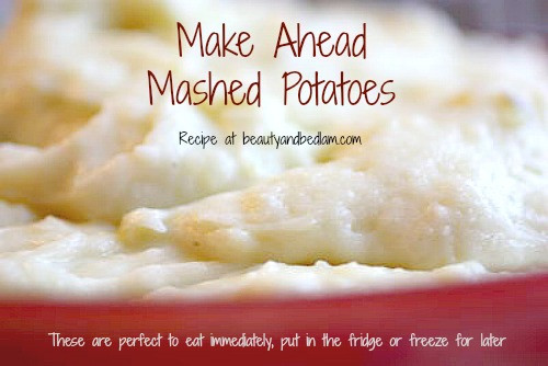 Make Ahead Mashed Potatoes Freeze
 Make Ahead Mashed Potatoes Freezer Mashed Potatoes Make
