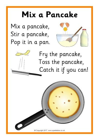 Making Pancakes Song
 Mix a Pancake is a fun and amusing nursery rhyme to sing