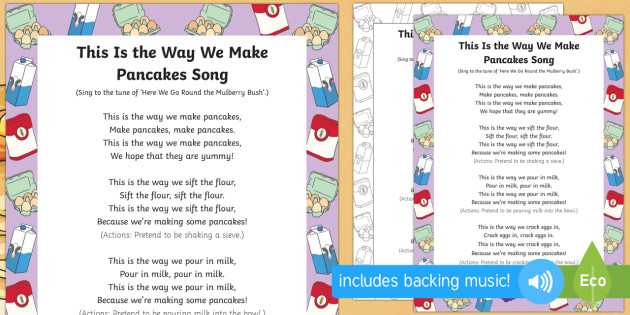 Making Pancakes Song
 This Is the Way We Make Pancakes Song EYFS Early Years