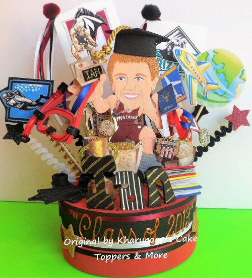 Male Graduation Party Ideas
 Graduation for men cake topper college Graduation party